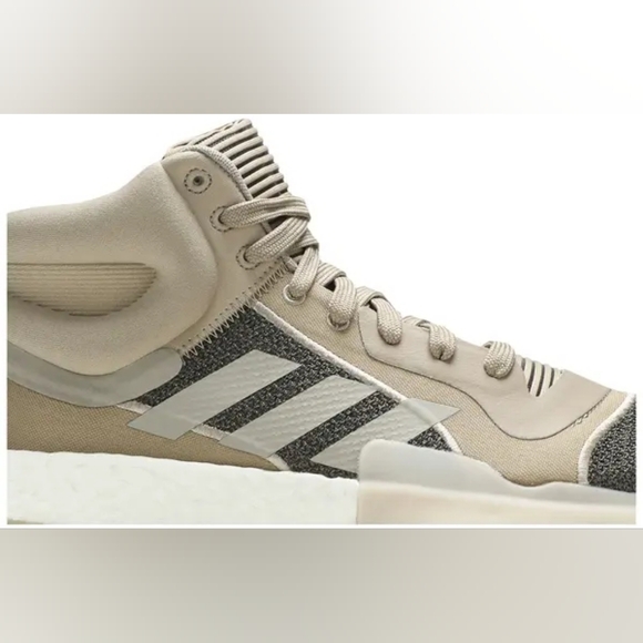 Adidas Marquee Boost Trace Khaki Men's Basketball Sneaker Tan Brown Gold Size 10 - Picture 5 of 16